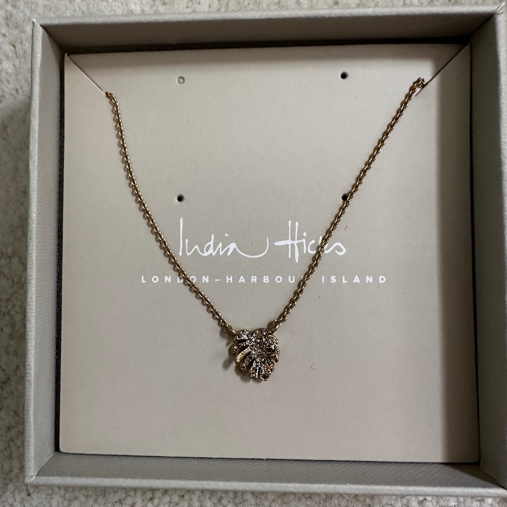 Brand New India Hicks Tiny Palm Leaf Necklace
